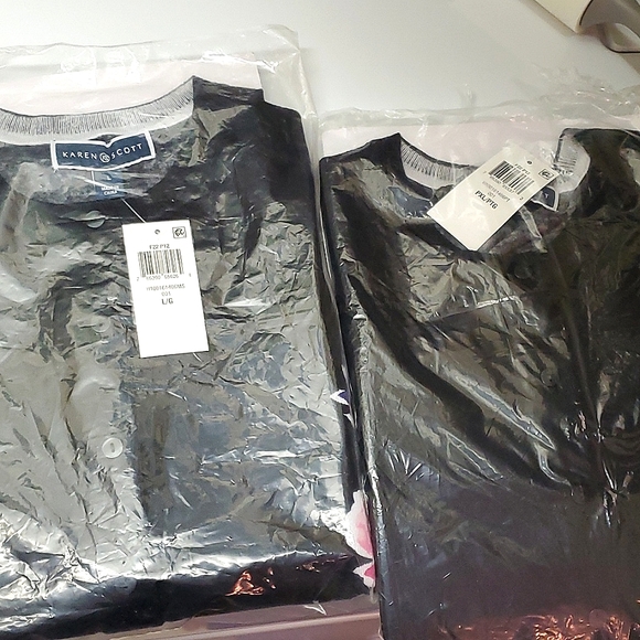 Karen Scott Daniella Relaxed-Fit Black w/ Pink Floral Button-Up Cardigan(L, PXL) - Picture 3 of 8